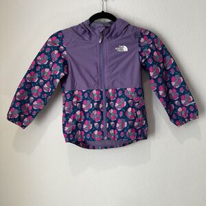 The North Face Toddler Zipline Rain Jacket Size 5 Floral Colorful Fall Outdoors